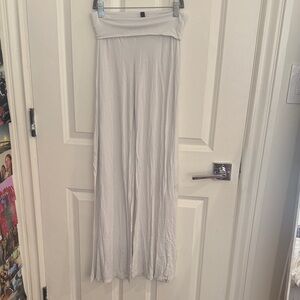 Flowy white fold over pants